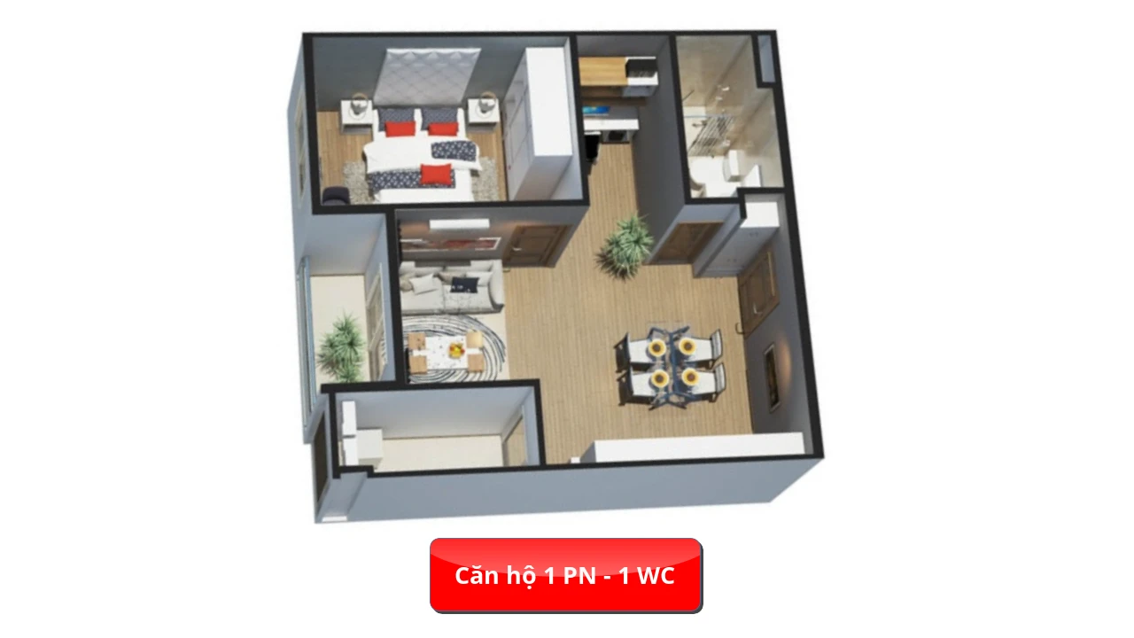 Căn hộ 1 PN - 1 WC