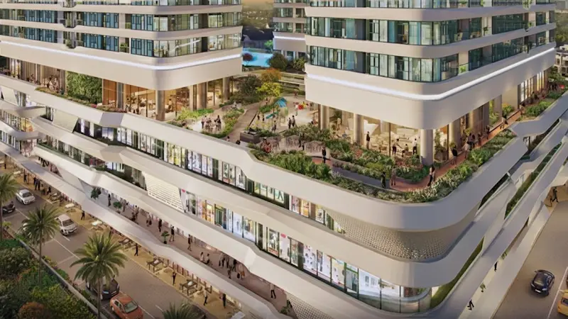 Căn hộ Jasari có trung tâm thương mại không?